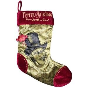 RARE 2009 Disney Scrooge A Christmas Carol Bah Humbug Merry Christmas Stocking